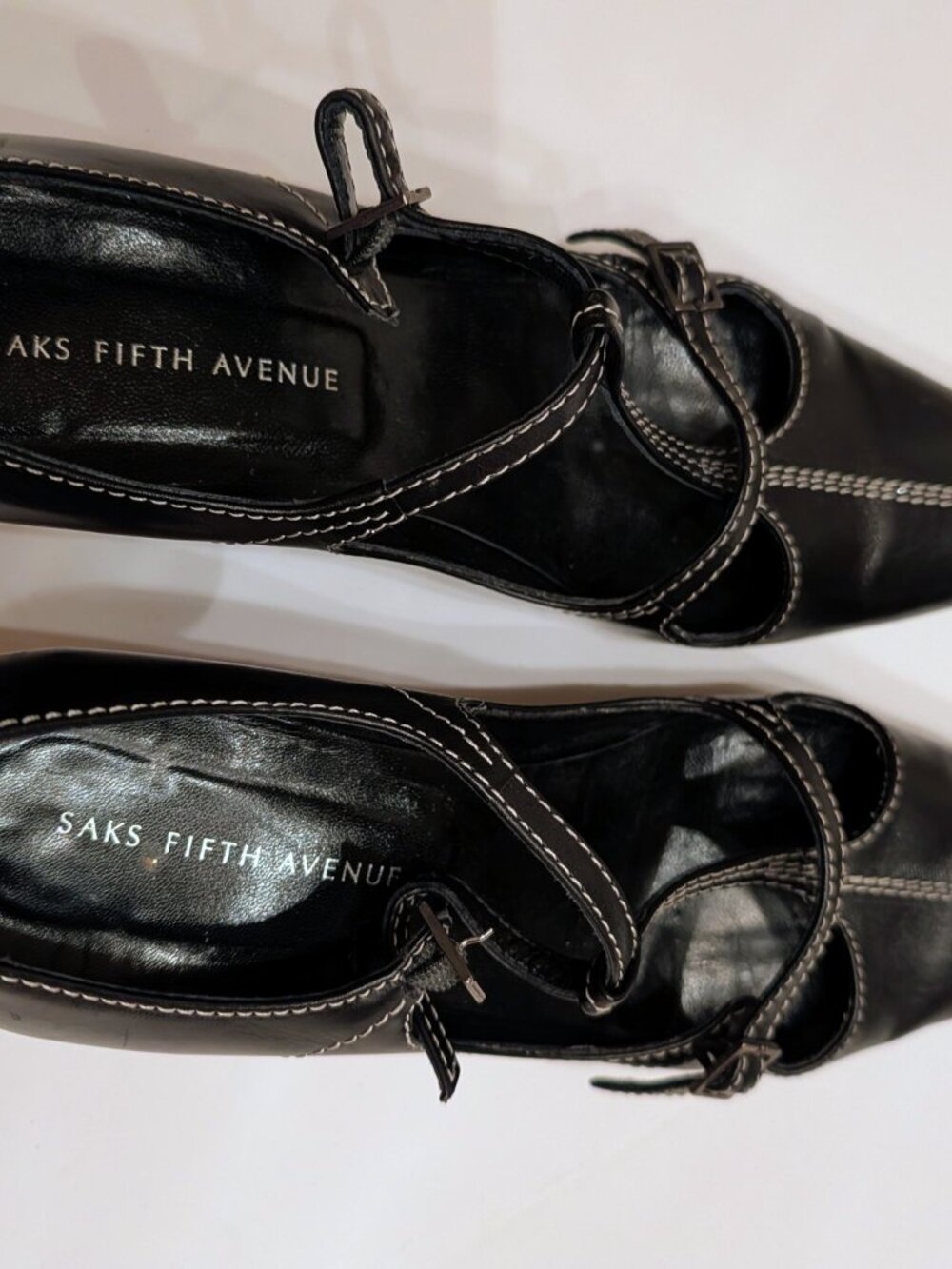 Saks Fifth Avenue T-strap kitten heels - Picture 6 of 6
